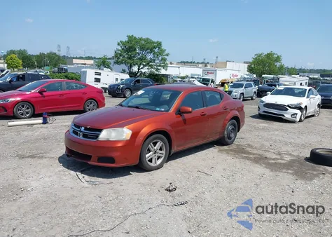 2012 Dodge Avenger Sxt from USA, damaged, VIN 1C3CDZCB8CN154728